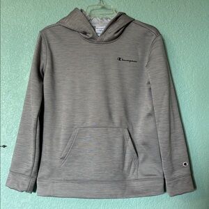 Champion Grey Pullover Hoodie, L 14/16 - like new